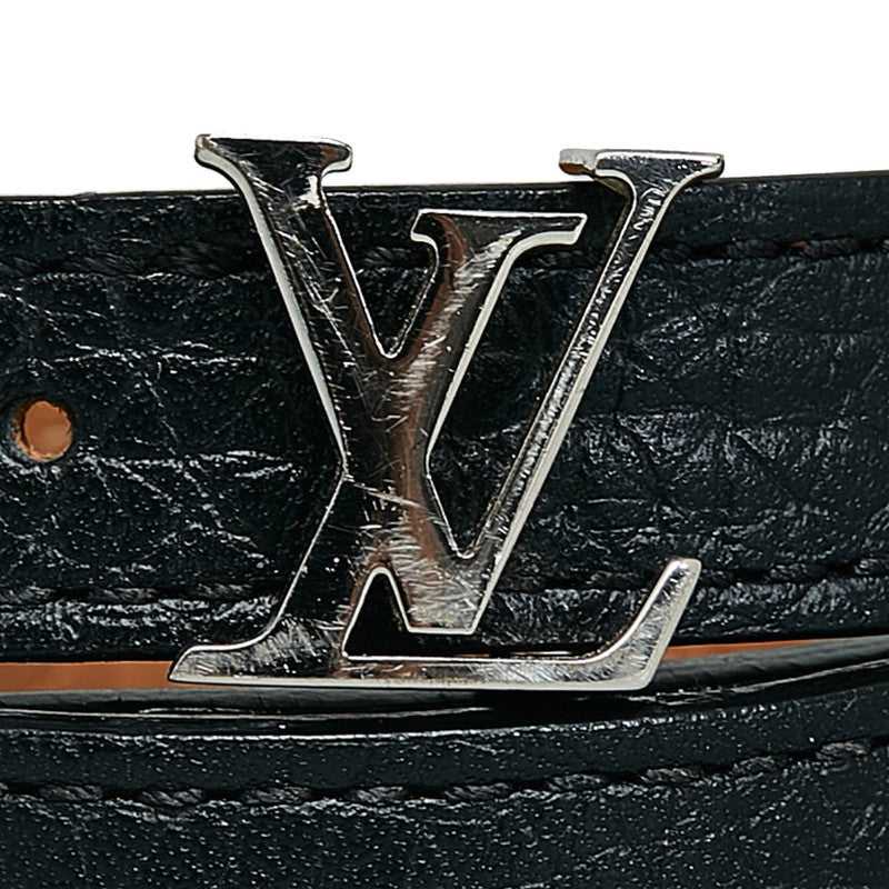 Louis Vuitton Trio Bracelet M6018E Black Silver Leather  Louis Vuitton
