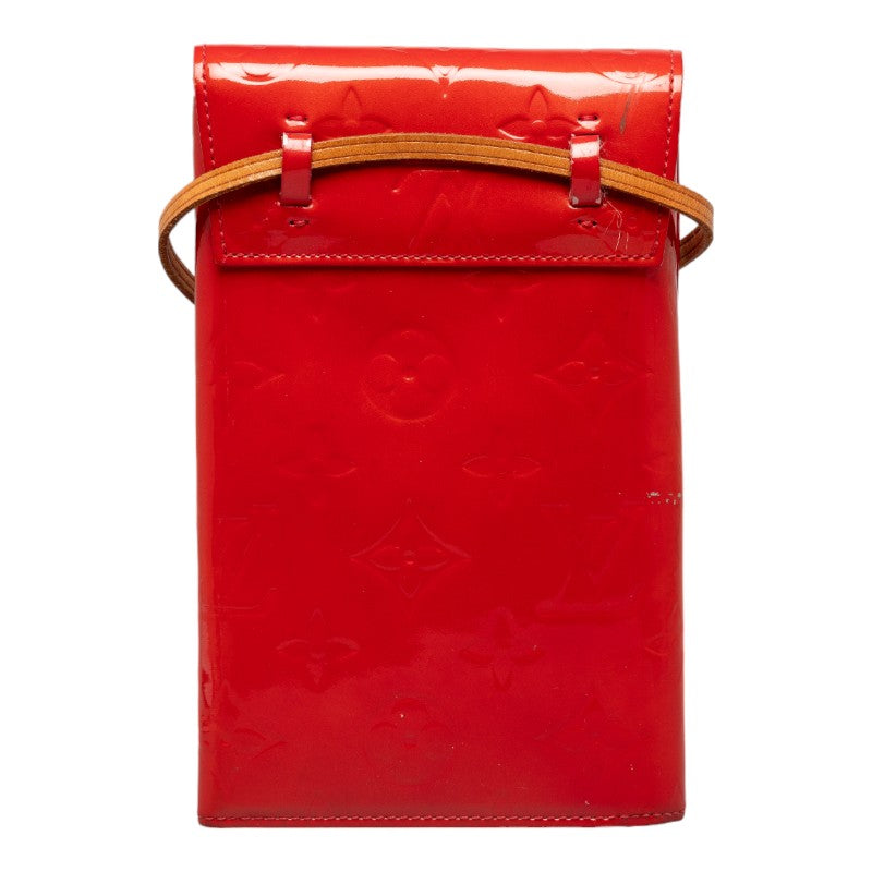 Louis Vuitton Louis Vuitton Verney M91153 Double Folded Wallet Patent Leather Red