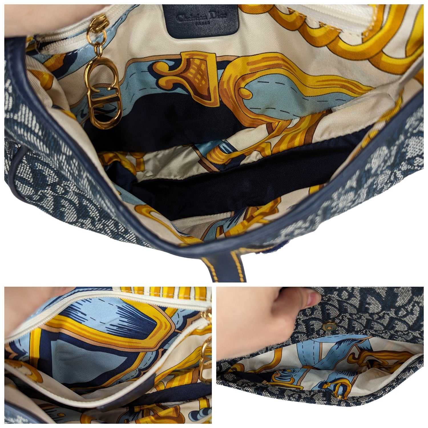 Christian Dior Oblique Jacquard Saddle Bag