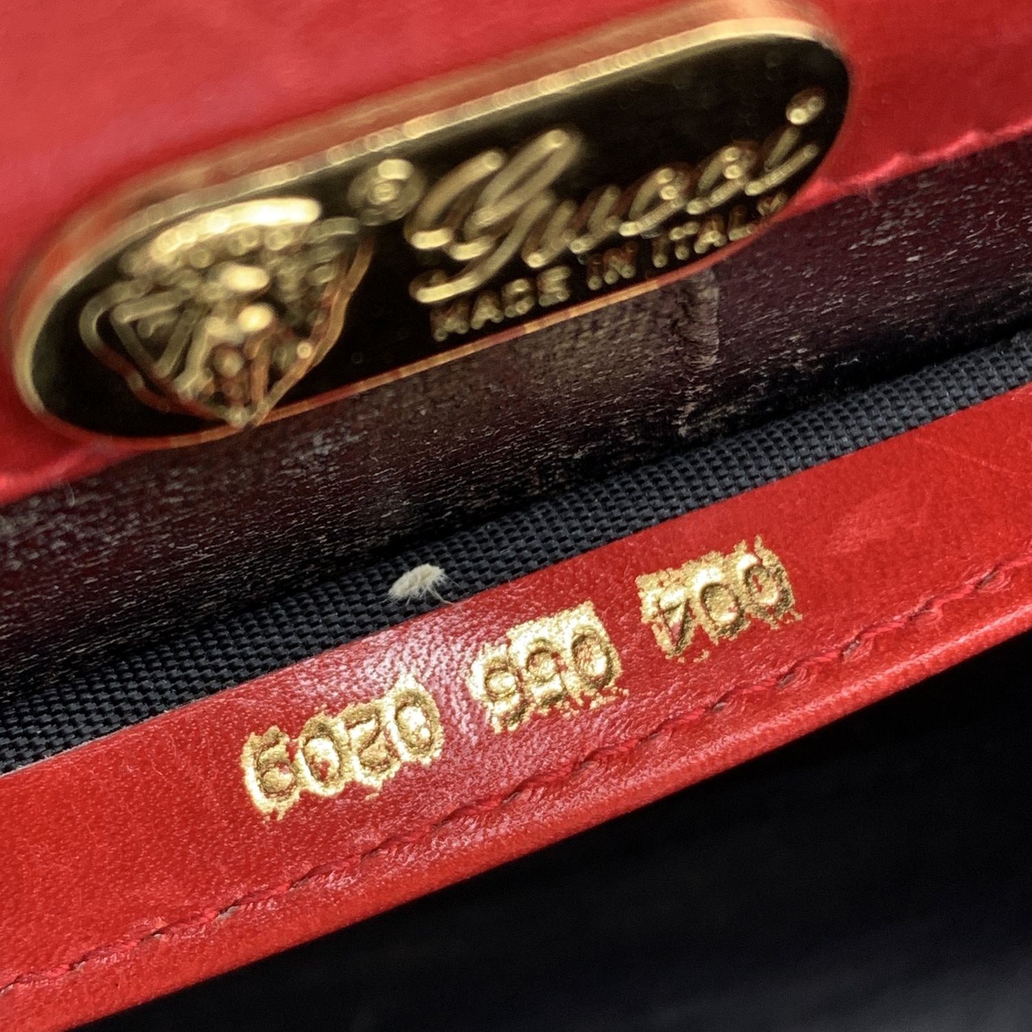 Gucci Vintage Red Leather Convertible Shoulder Bag Clutch