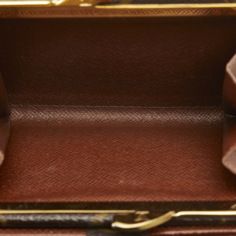 Louis Vuitton Monogram M61674 Double Folded Wallet PVC/Leather Brown