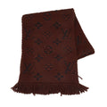Louis Vuitton Monogram Esharp Logomania M72241 Brown Black Wool Silk  Louis Vuitton