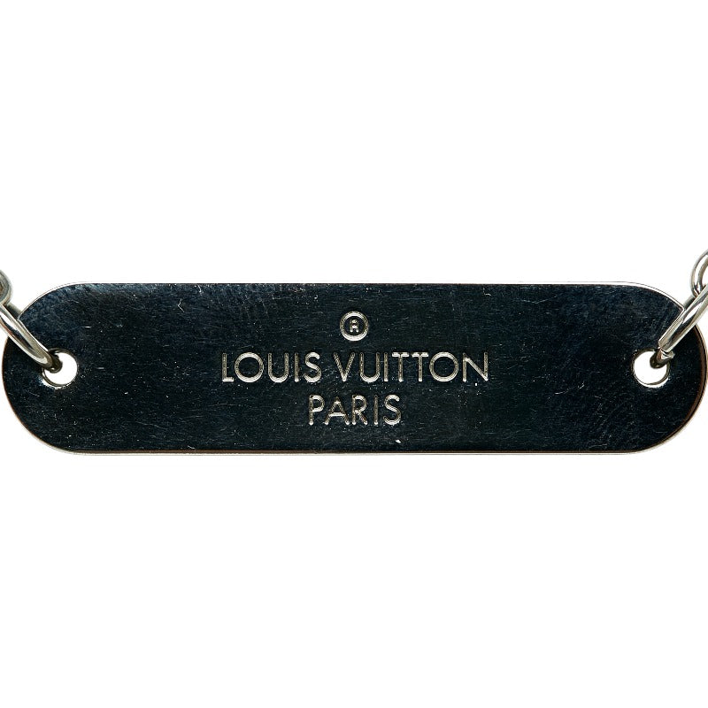 Louis Vuitton Monogram Eclipse Collie Chain Pin-Lock Collar M68875 Silver Metal PVC  Louis Vuitton
