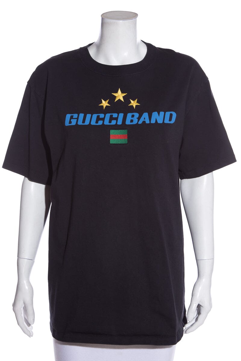 Gucci Navy Band T-Shirt SZ S