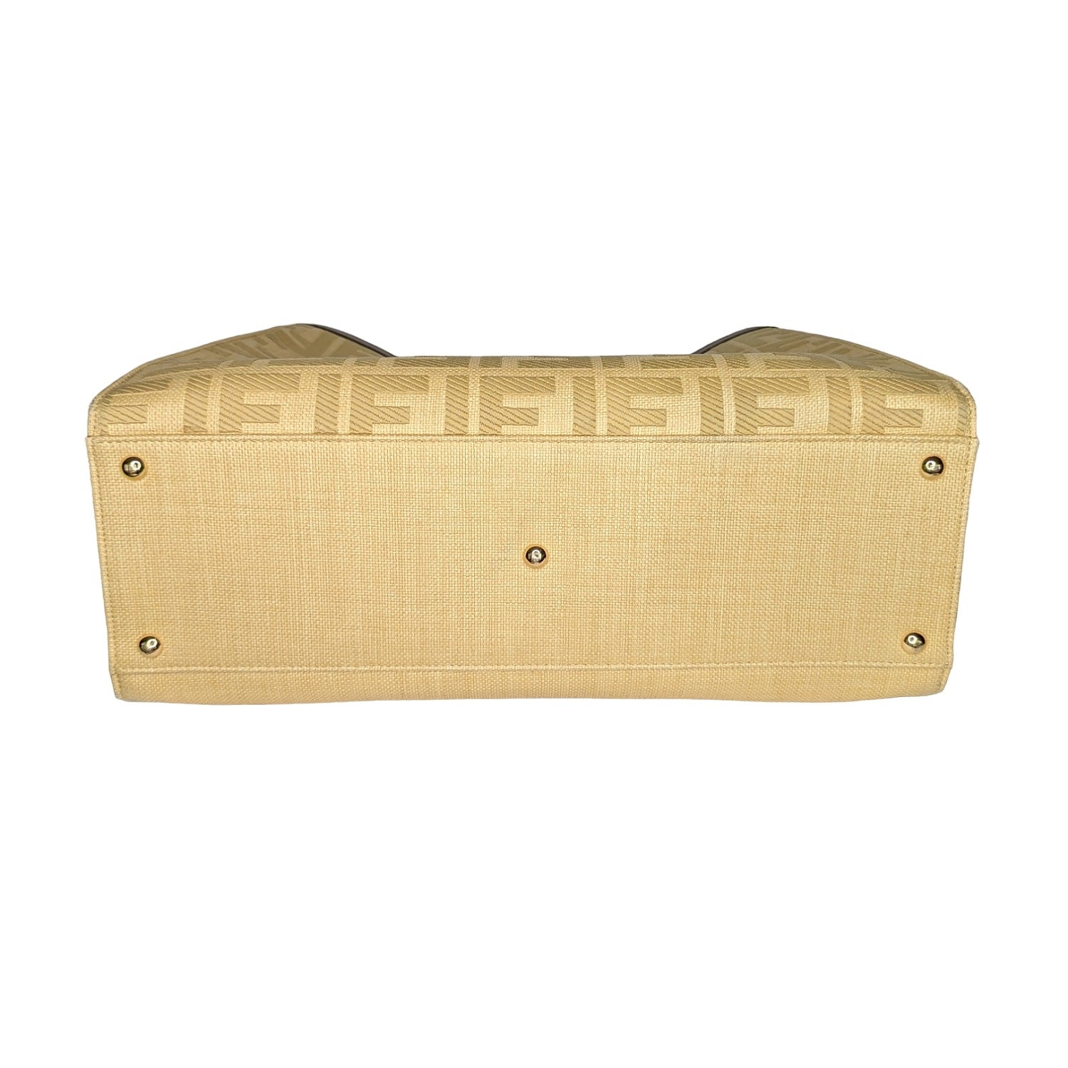 Fendi Medium FF Beige Canvas Peekaboo X-Tote