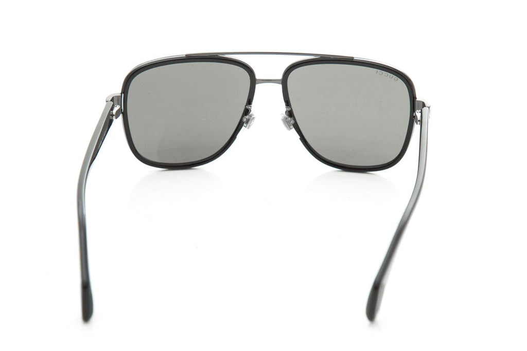 Gucci Black Temple Web Detail Sunglasses