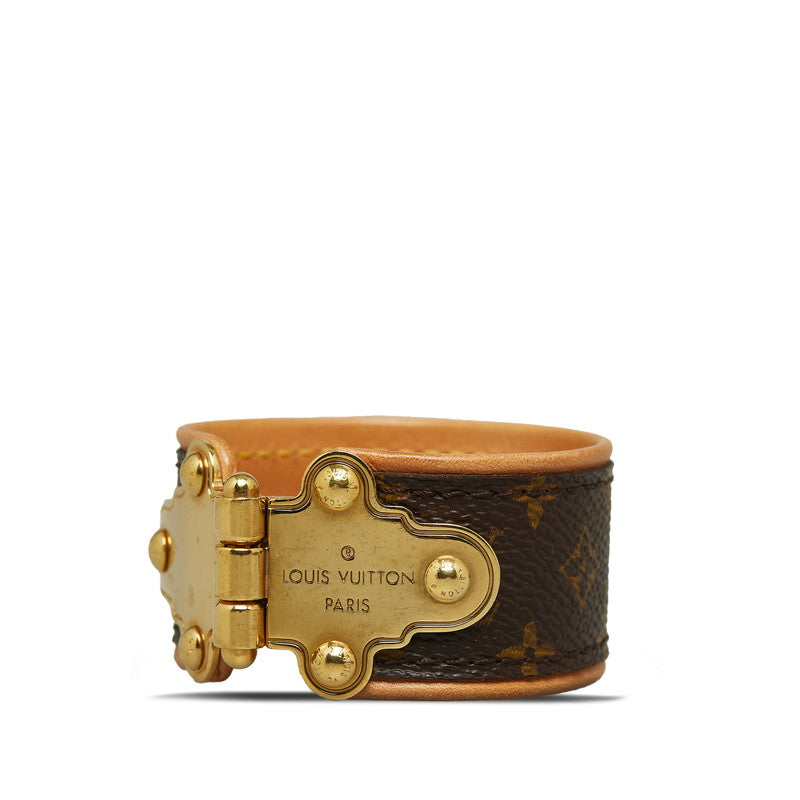 Louis Vuitton Bracelet Bangle in Monogram M6611E Brown Leather