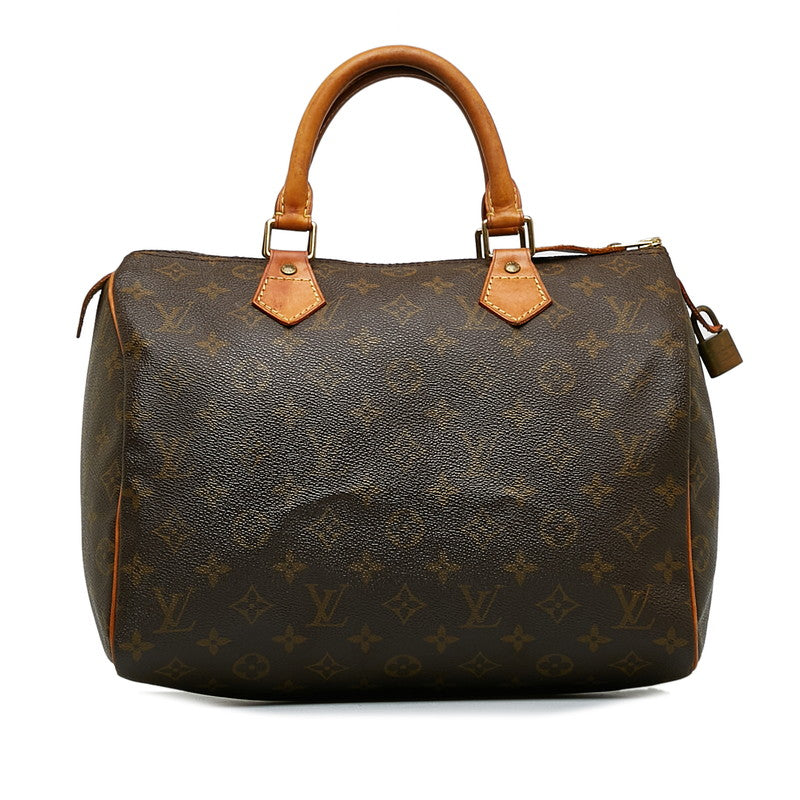 Louis Vuitton Monogram Speed 30 Handbag Mini Boston Bag M41526 Brown PVC Leather Lady Louis Vuitton