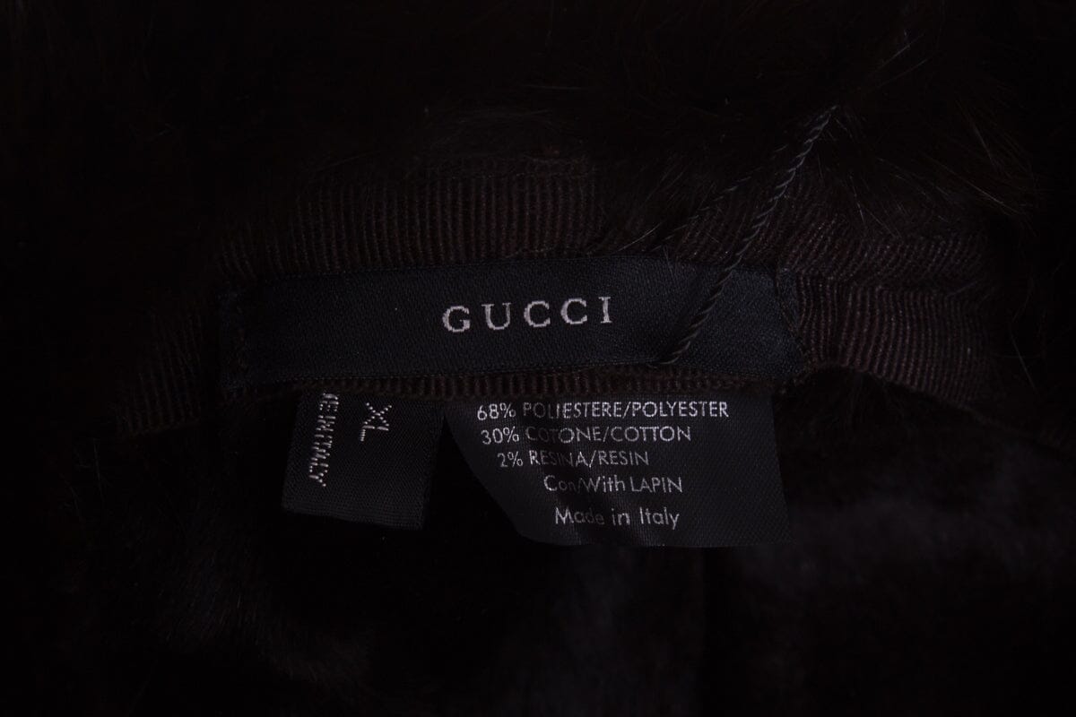 Gucci Vintage GG Fur Lined Hat