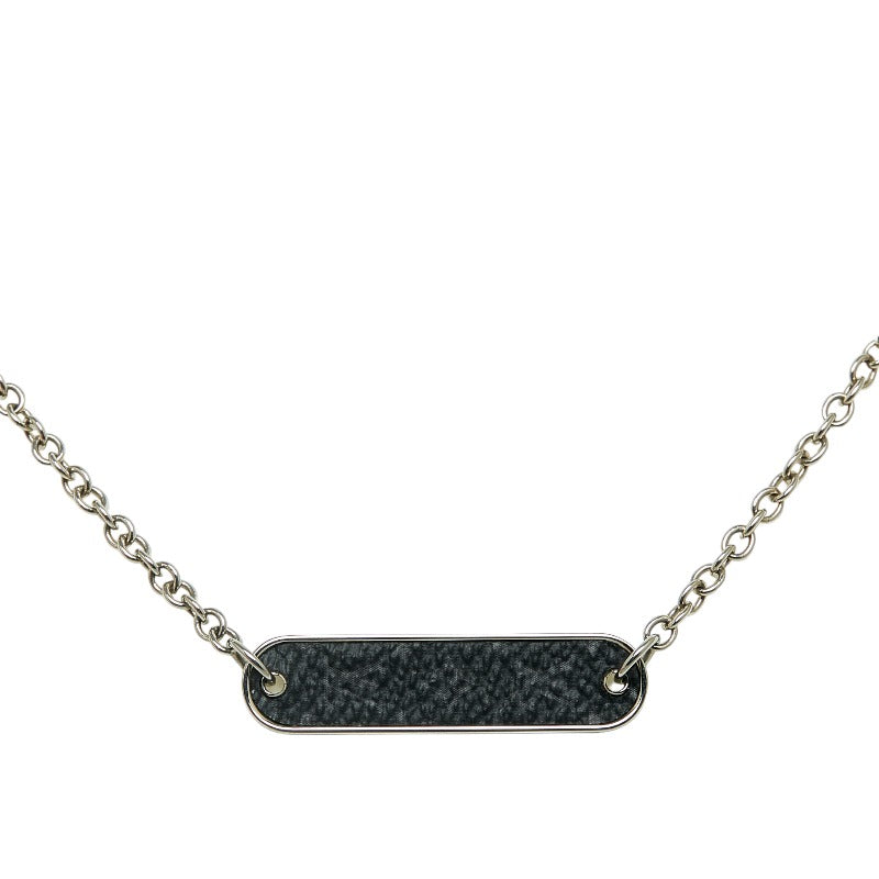 Louis Vuitton Monogram Eclipse Collie Chain Pin-Lock Collar M68875 Silver Metal PVC  Louis Vuitton