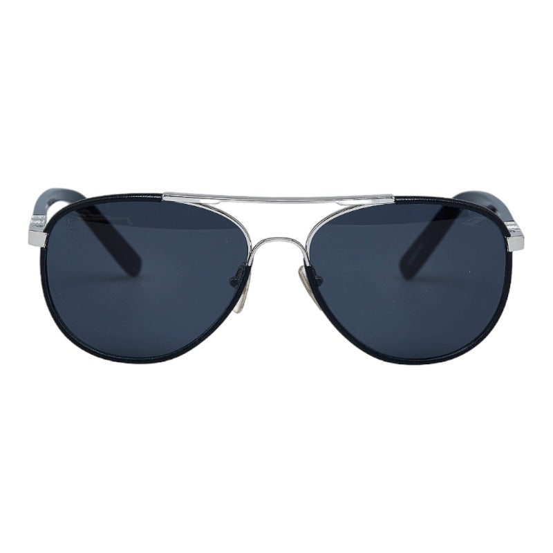 Louis Vuitton Attraction Pilot Sunscreen Z0704U Black Silver Metal Leather  Louis Vuitton
