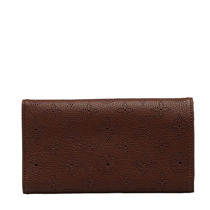 Louis Vuitton Portfolio America Long Wallet Brown Leather  Louis Vuitton