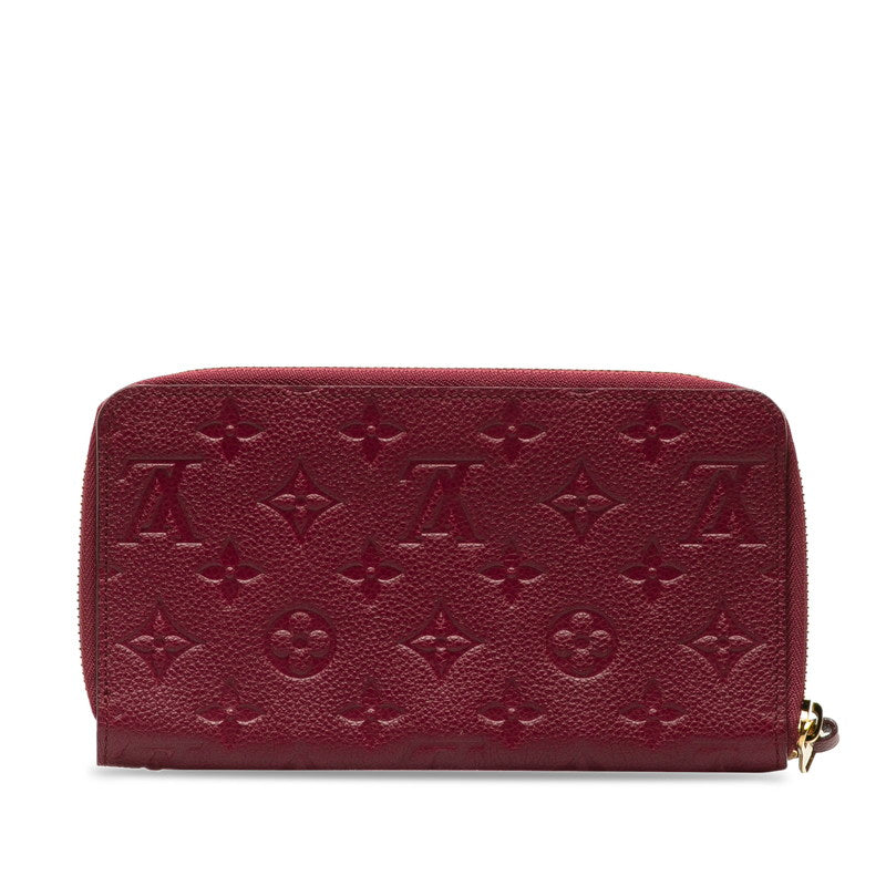 Louis Vuitton Round Zip Long Wallet M60359 Bordeaux Red Ladies