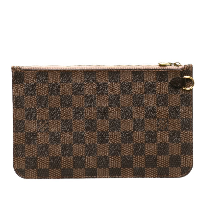 Louis Vuitton Neverfull Pouch Clutch in Damier Brown N41603