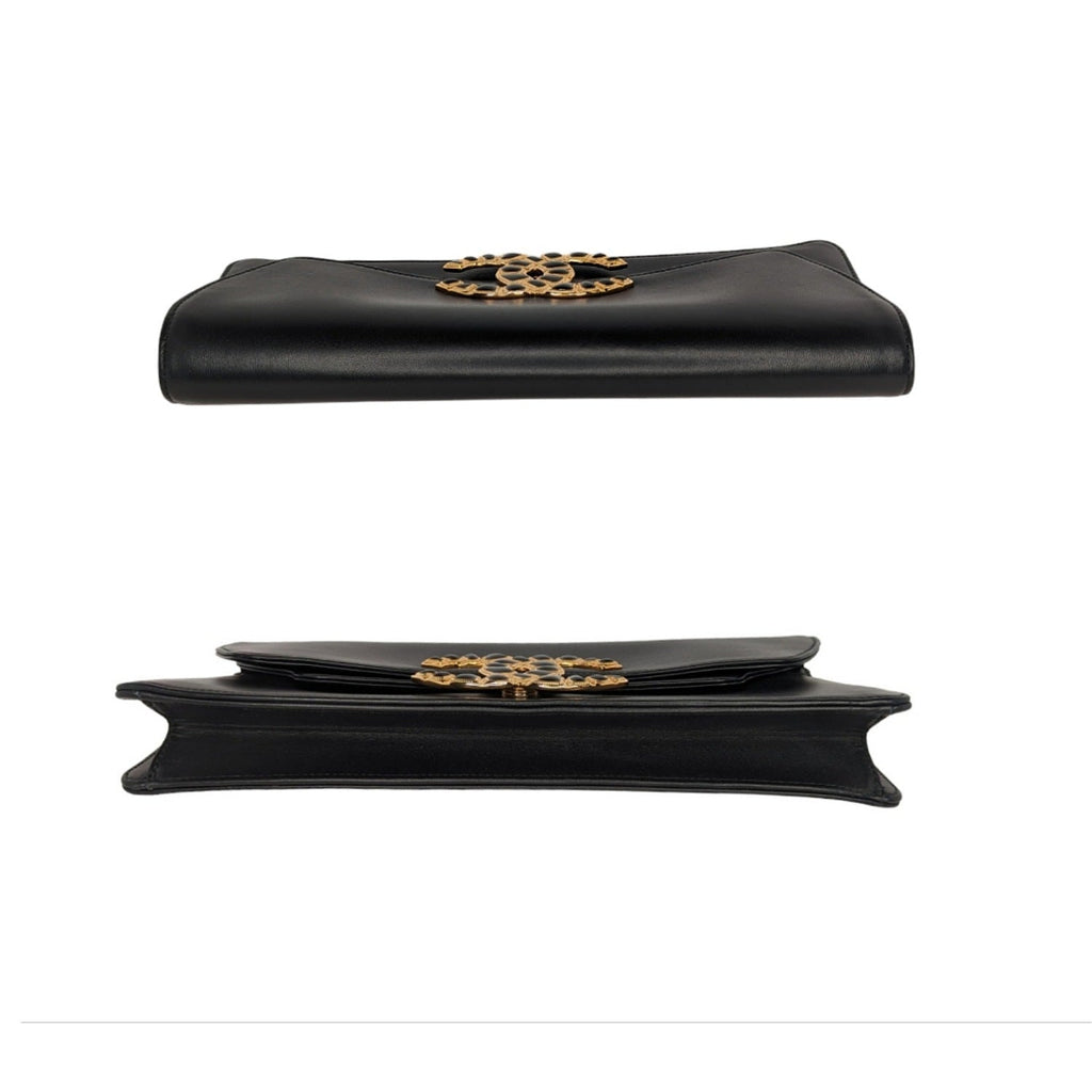 Chanel Black Lambskin Ancient Egypt Inspired Clutch