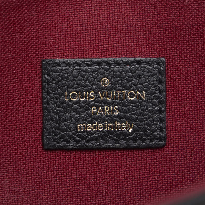 Louis Vuitton Monogram Emplant Poschet Felice Chain Shoulder Bag M80482 Black Beige Leather Ladies Louis Vuitton