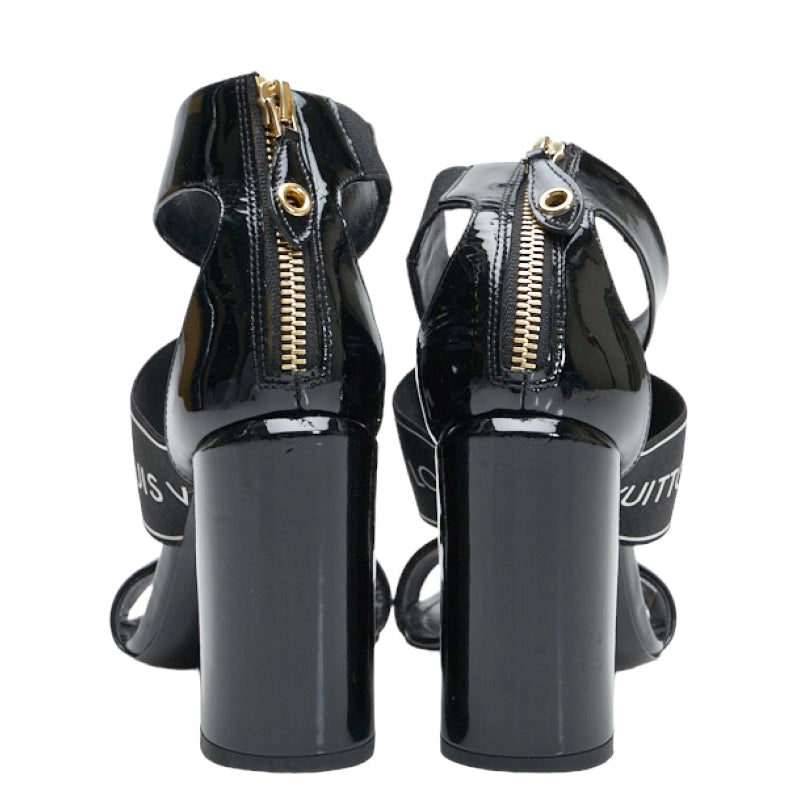 Louis Vuitton Louis Vuitton Sandals Patent Laser/Nylon Black