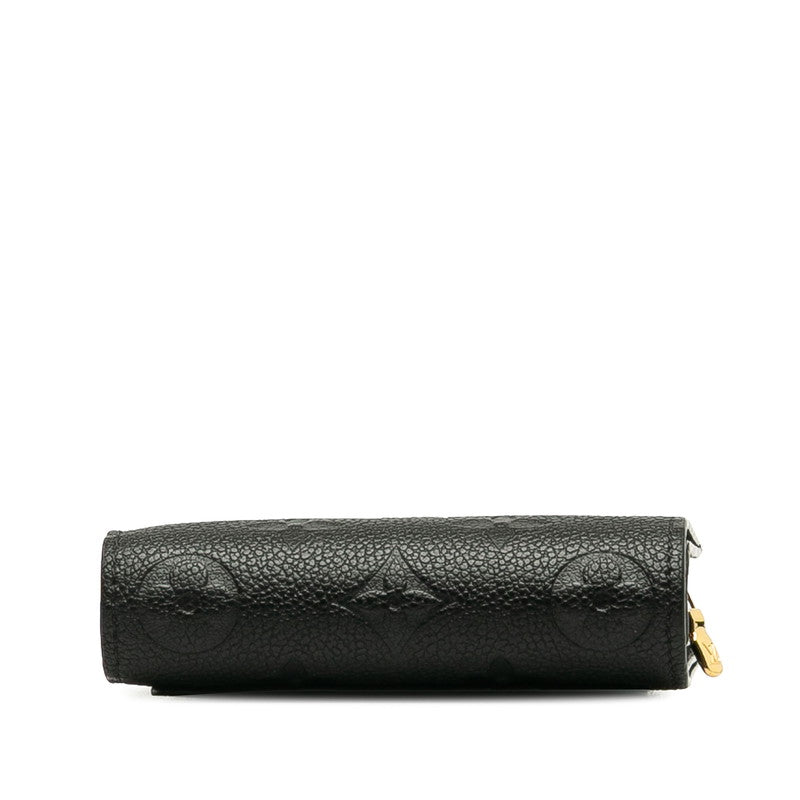 LOUIS VUITTON Louis Vuitton Monogram Amplant M80151 Double Folded Wallet Carf/Leather Noir Black  Fold