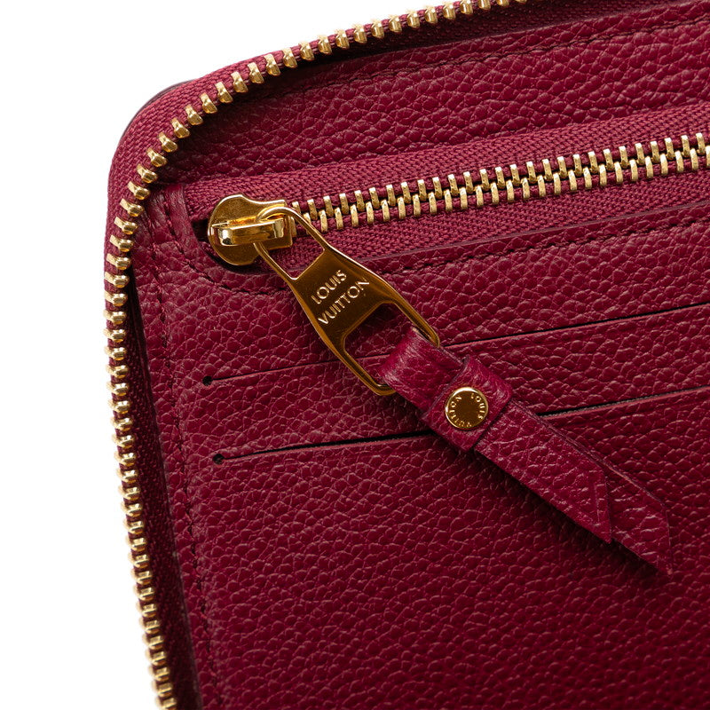Louis Vuitton Round Zip Long Wallet M60359 Bordeaux Red Ladies