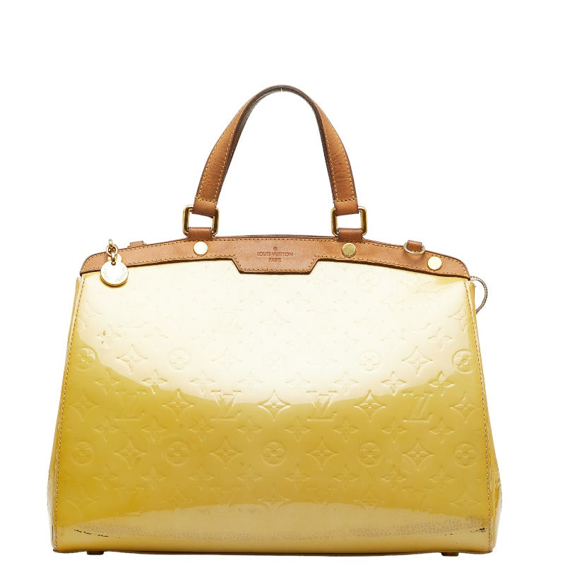 Louis Vuitton Monogram Verney Blair GM Handbag Shell Bag 2WAY M91454 Bronco-Royal Beige Patent Leather Ladies LOUIS VUITTON