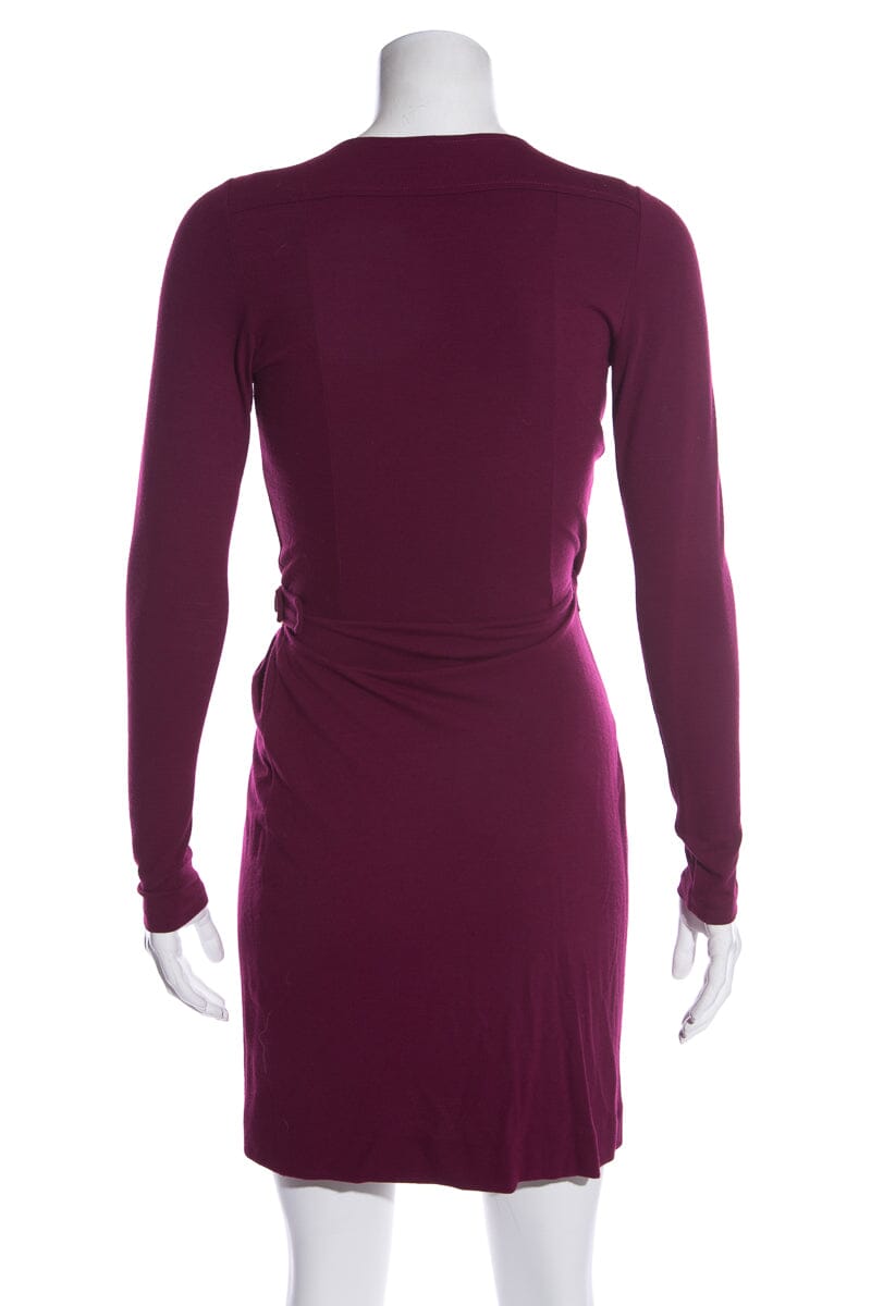 Gucci Magenta Horsebit Wrap Dress SZ XS