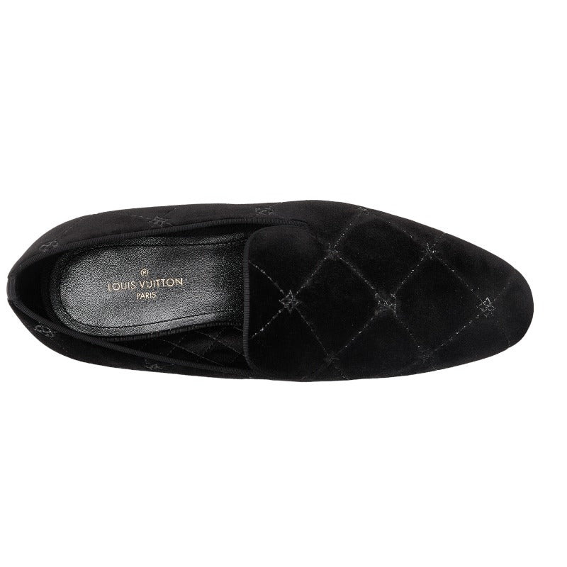 Louis Vuitton Mens Loafers in Velvet Black BM 0149
