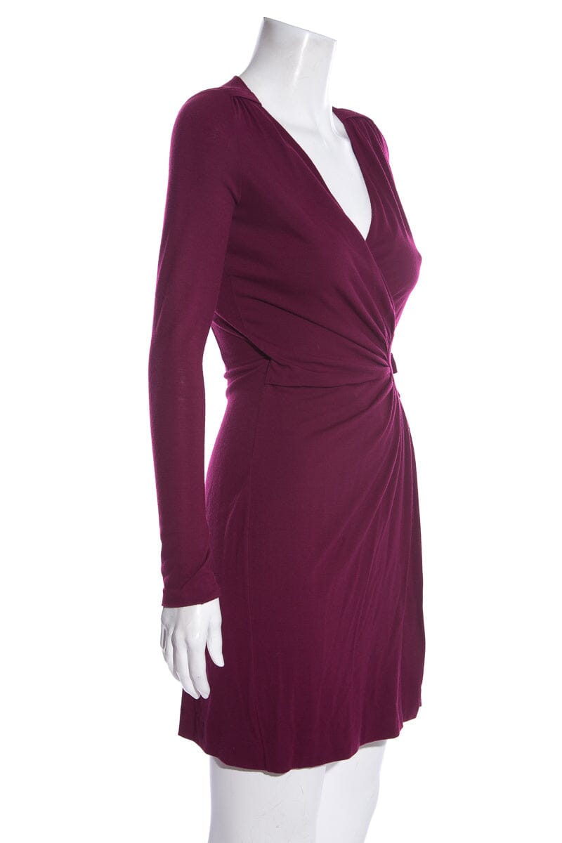 Gucci Magenta Horsebit Wrap Dress SZ XS