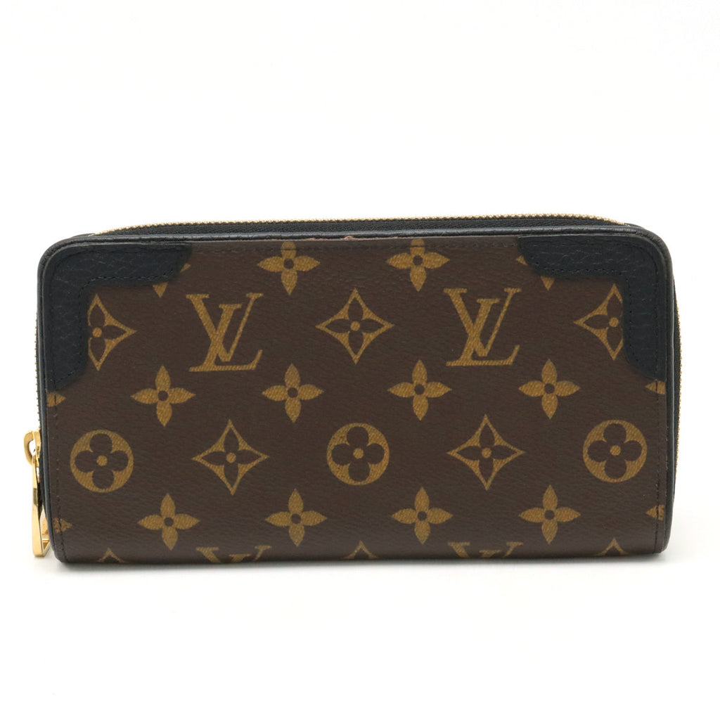 Louis Vuitton Louis Vuitton Monogram Jeep Wallet Retiro Round Fassner Long Wallet Noir Black M61855