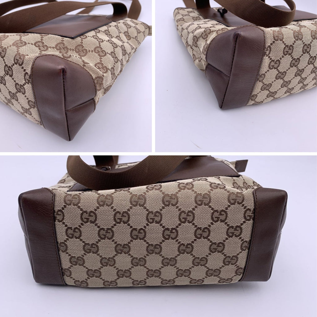 Gucci Vintage Brown Monogram Canvas Front Pocket Tote Bag