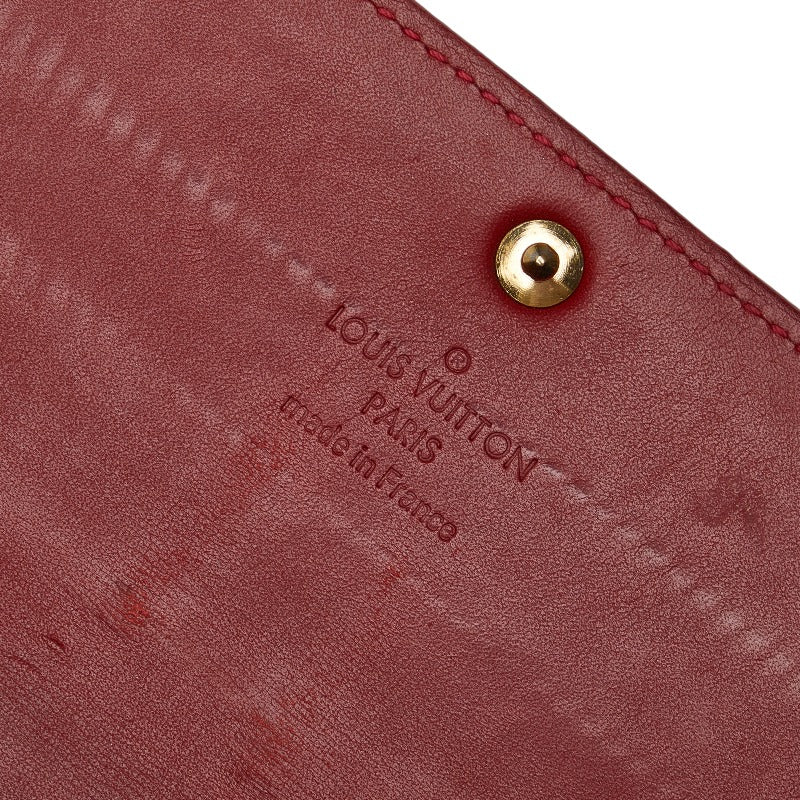 Louis Vuitton Sarah Long Wallet in Vernis Red M93530