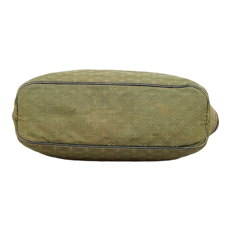 Louis Vuitton Louis Vuitton M92681 Monogram Mini T-Bag Linen/Leather Green Dark Brown  T-Bag
