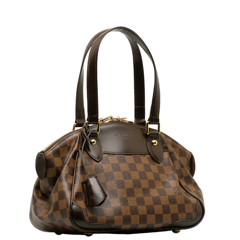 Louis Vuitton Verona PM Handbag N41117 Brown PVC Leather Lady Louis Vuitton