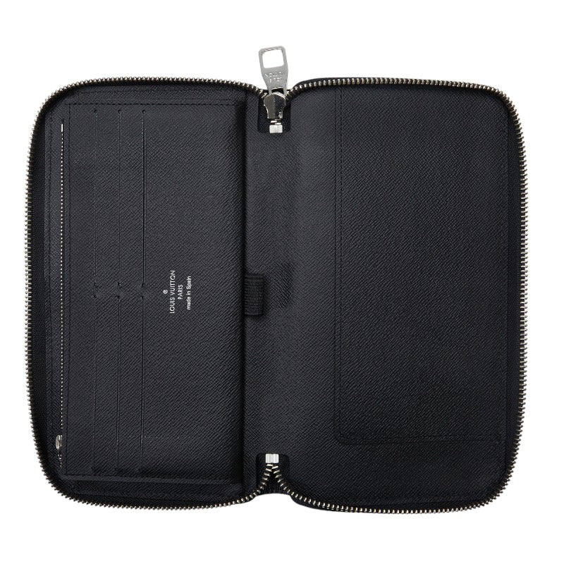 Louis Vuitton Epic Zippie Organizer Round  Long Wallet M63852 Noir Black Leather  Louis Vuitton