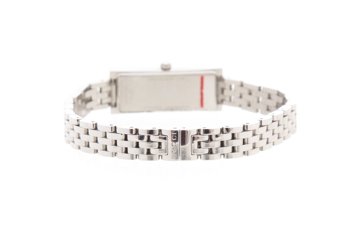 Gucci Silver G-Frame Diamond Dial Watch