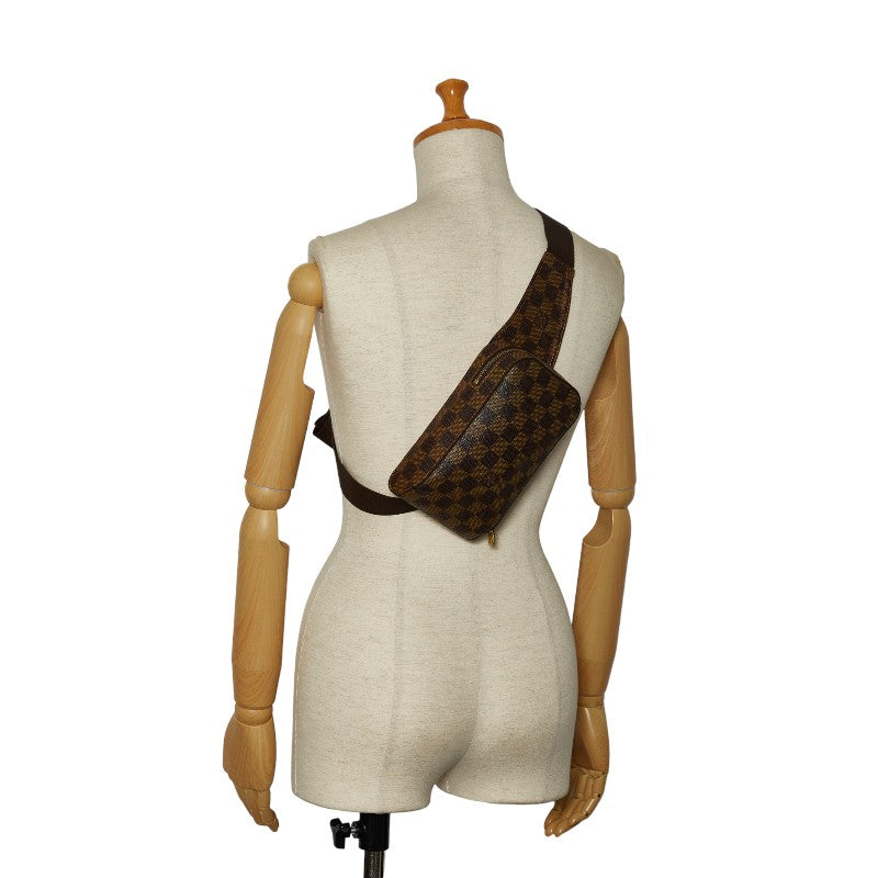 Louis Vuitton Damière Geronimous Body Bag West Bag N51994 Brown PVC Leather Men LOUIS VUITTON
