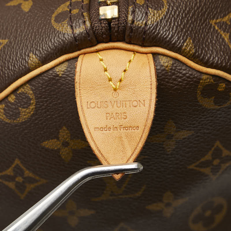 Louis Vuitton Monogram Keepall 50 Boston Bag M41426 Brown PVC Leather  Louis Vuitton