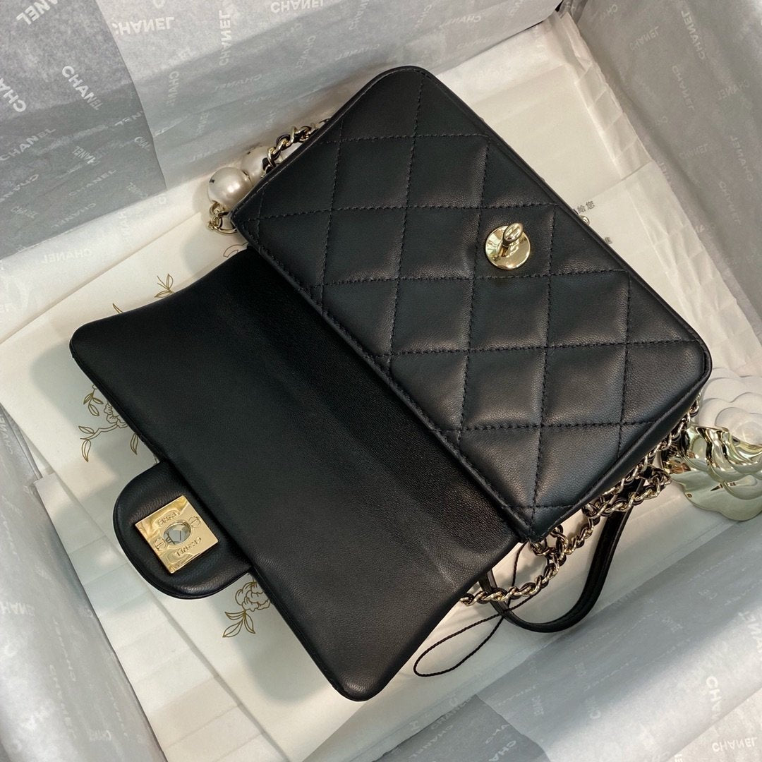 Chanel Mini Flap Bag Black Lambskin
