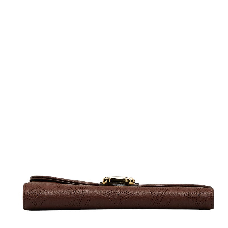 Louis Vuitton Portfolio America Long Wallet Brown Leather  Louis Vuitton