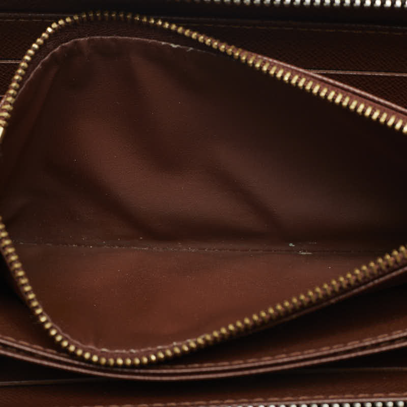 Louis Vuitton Monograms Jeep Wallet Round Fassner Long Wallet M60017 Brown PVC Leather Ladies Louis Vuitton