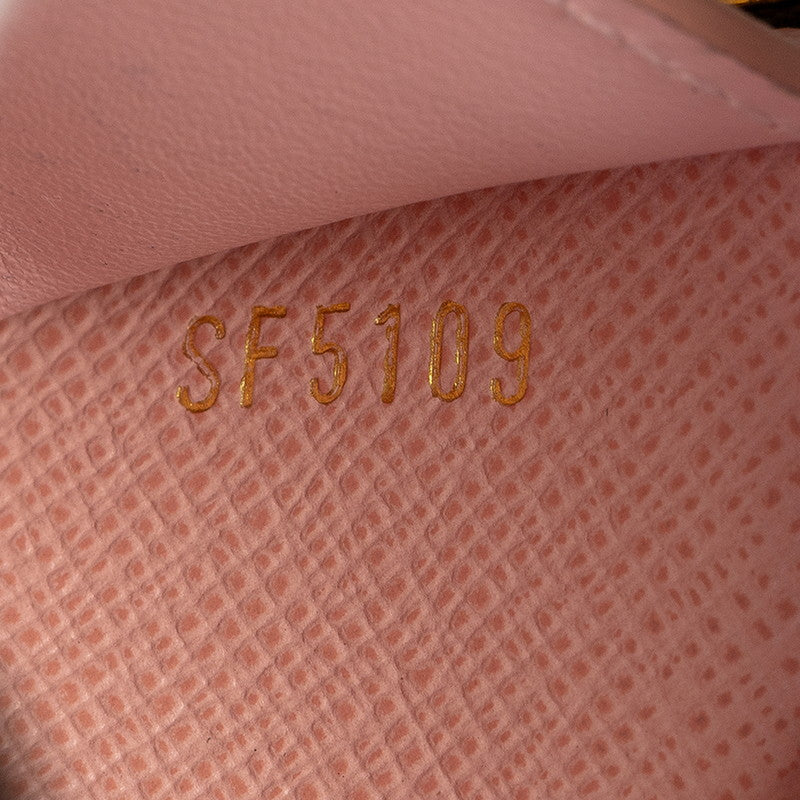 Louis Vuitton Monogram M62360 Three Folded Wallet PVC/Leather Rose Valerie Brown Ladies Parisian