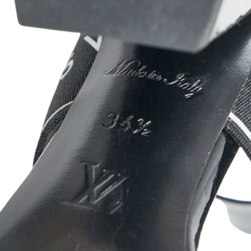 Louis Vuitton Louis Vuitton Sandals Patent Laser/Nylon Black