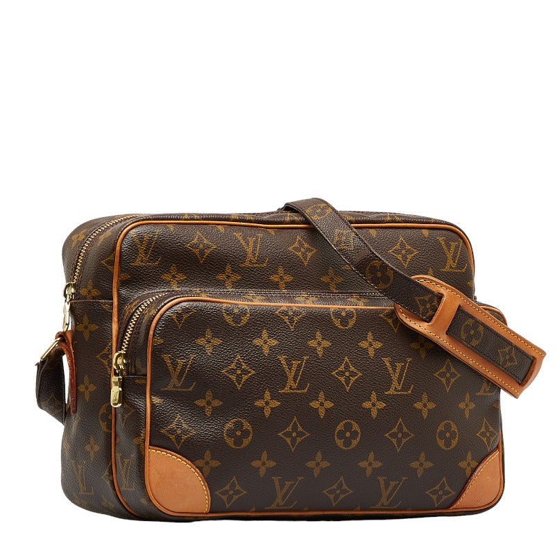 Louis Vuitton Monogram Nile Sliding Shoulder Bag M45244 Brown PVC Leather  Louis Vuitton