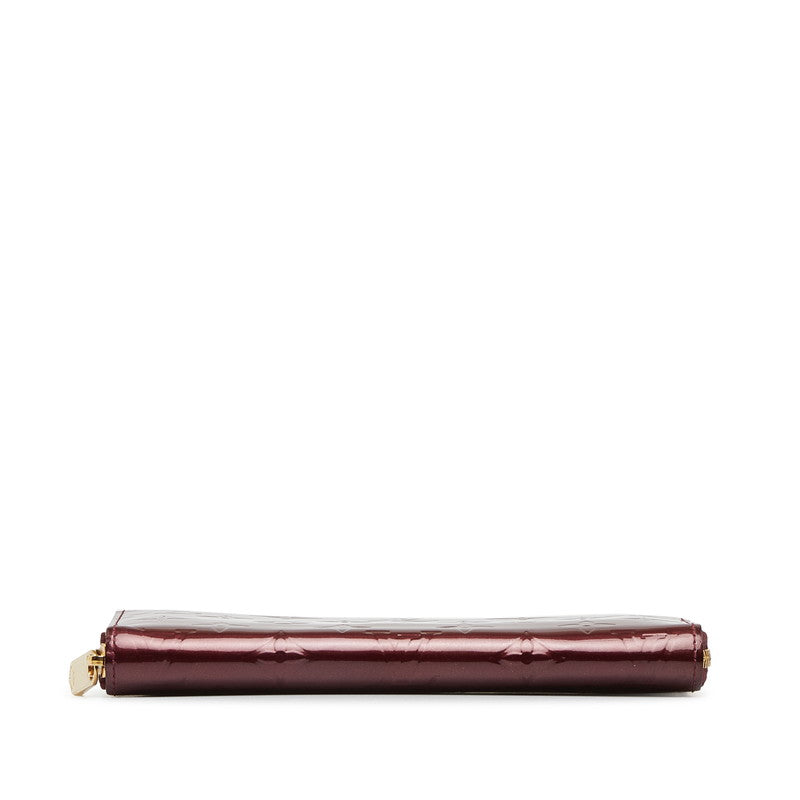 Louis Vuitton Monogram Verney Zippie Wallet Long Wallet M93575 Violet Wine Red Patent Leather  Louis Vuitton