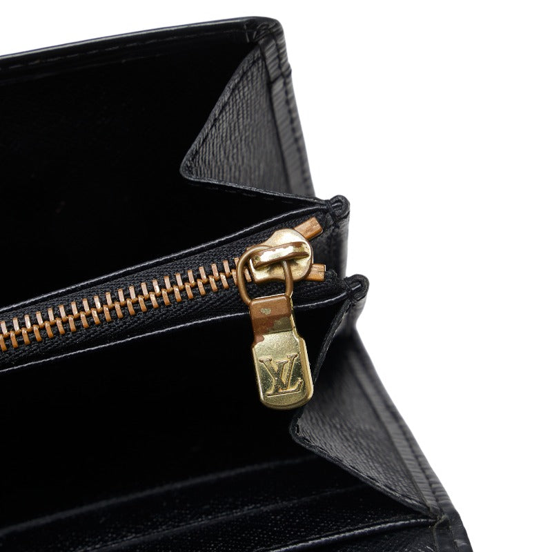 Louis Vuitton Epic Portfolio Sarah Long Wallet M63742 Noir Black Leather Men Louis Vuitton
