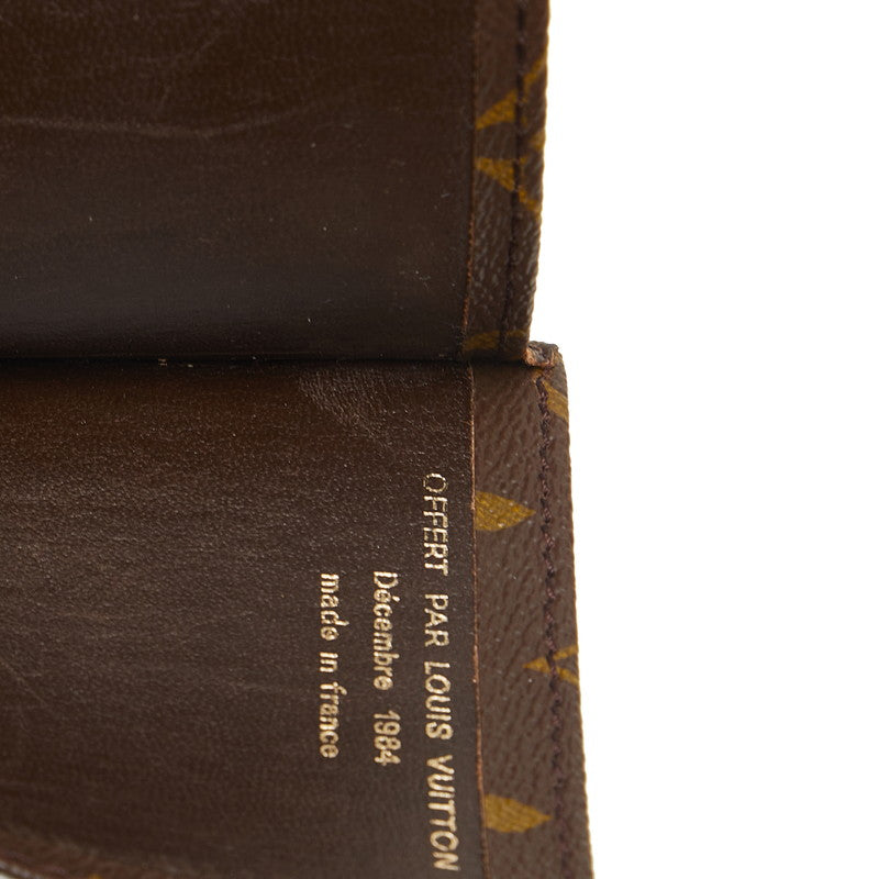 Louis Vuitton Vintage Monograms 1984 Offert PAR Banknote Long Wallet Checkout Case Brown PVC Leather Ladies Louis Vuitton