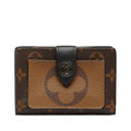 Louis Vuitton Monogram Giant Reverse Portfolio Juliet Double Folded Wallet M69432 Marlon Brown Gold PVC Leather  Louis Vuitton