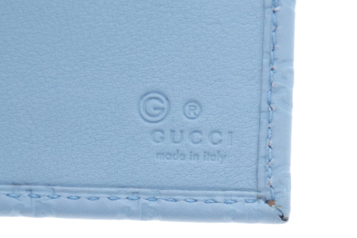 Gucci Blue Microguccissima Continental Wallet