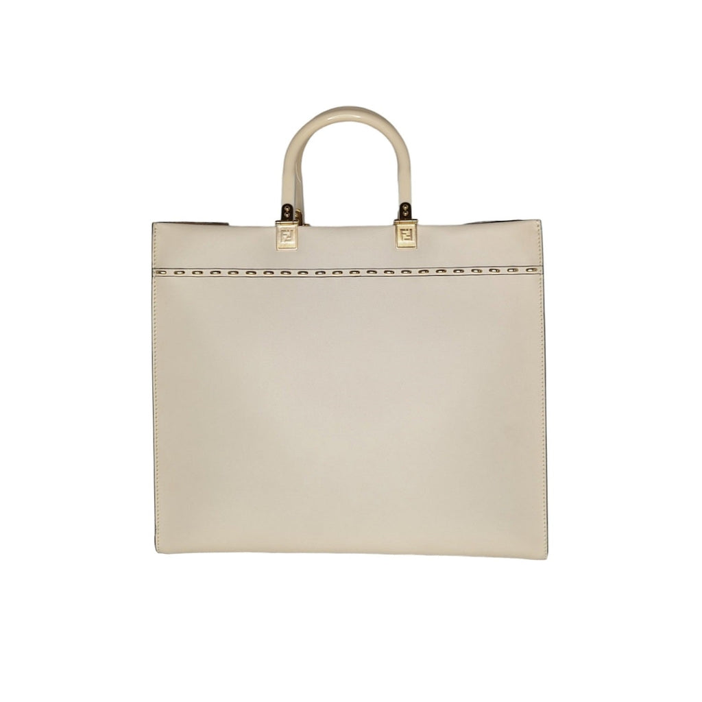 Fendi Sunshine Medium Creme Shopper Tote