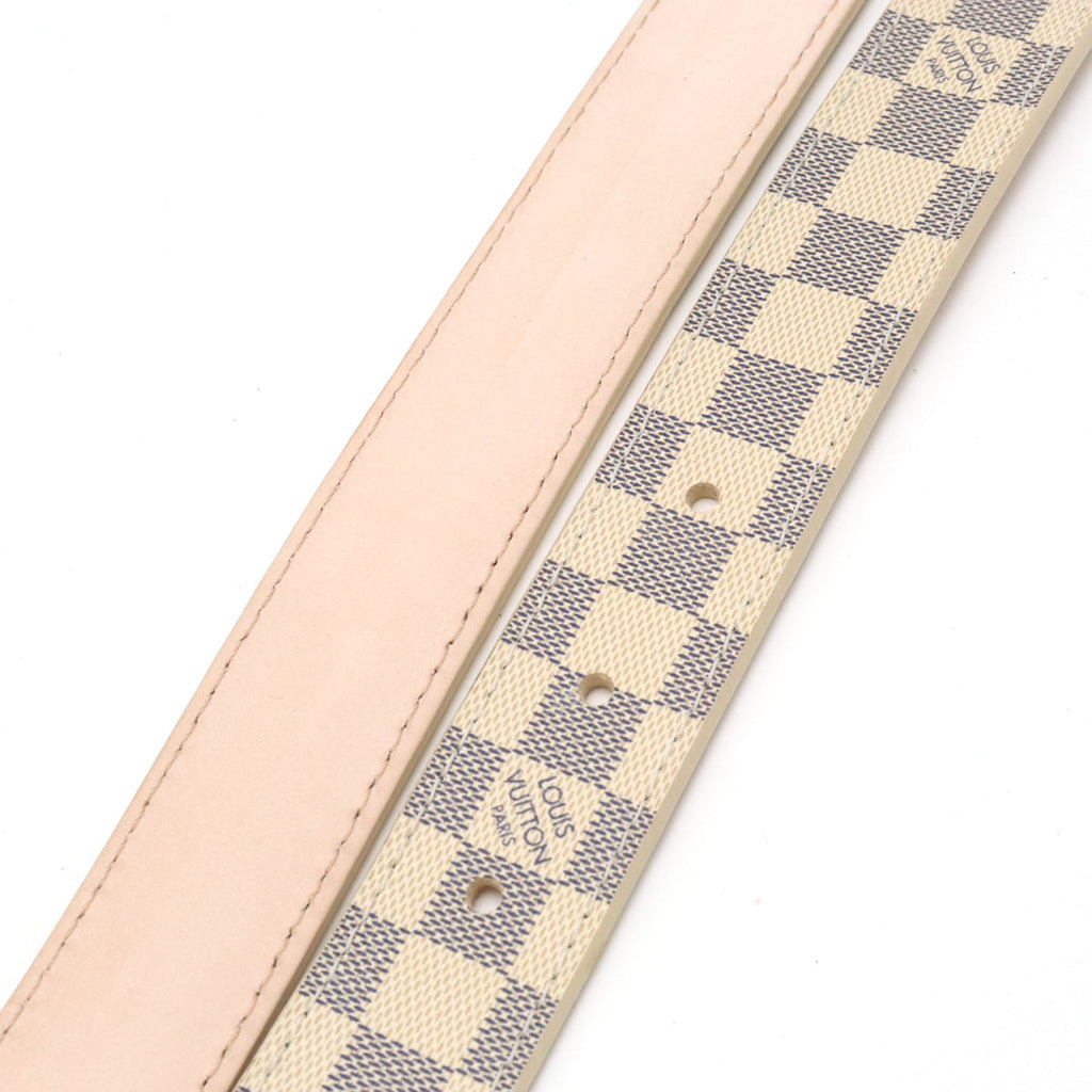 Louis Vuitton Louis Vuitton Damierazole Belt Mini 25MM #85 Gold  M9782V