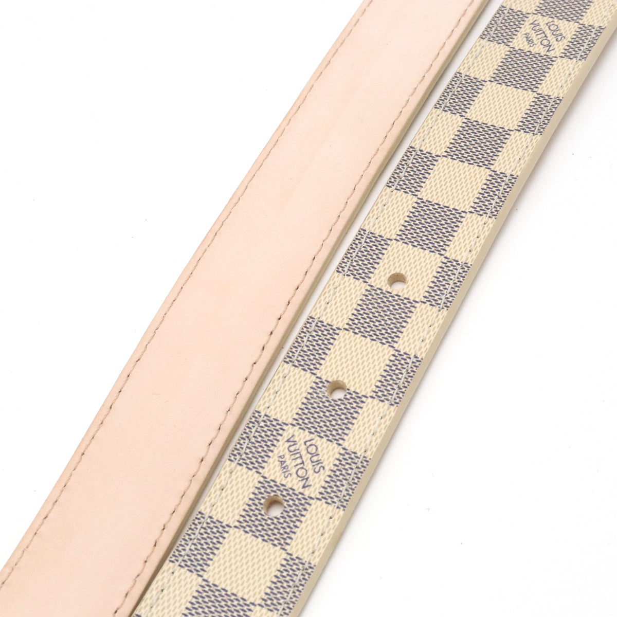 Louis Vuitton Louis Vuitton Damierazole Belt Mini 25MM #85 Gold  M9782V
